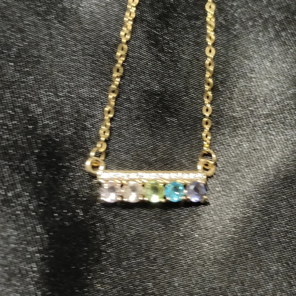 Rainbow Zircon Necklace - Picture 3 of 3